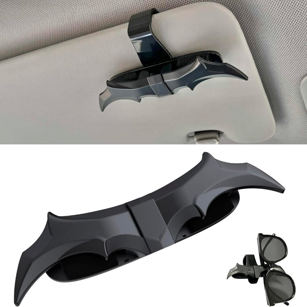 Bat Wing Shaped Sunglasses Holders for Car, Visor Accessories, Car Gadgets for M